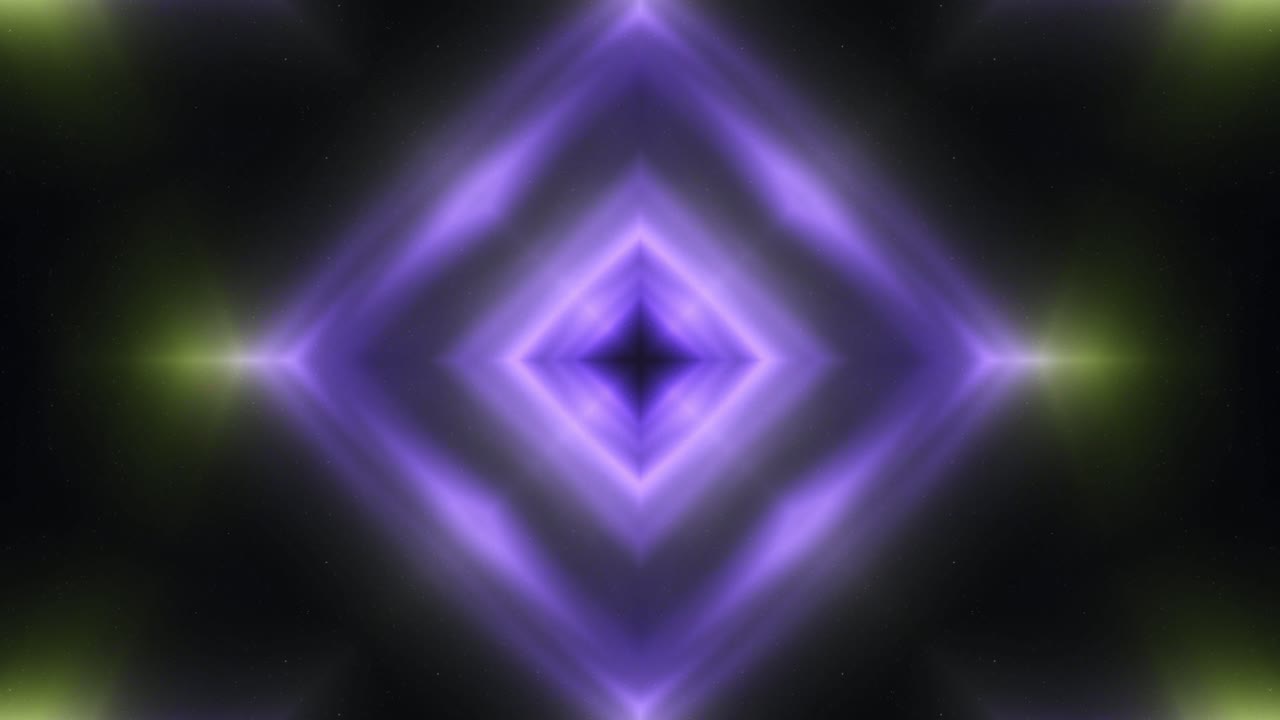 Fractal Kaleidoscope With Neon Lights In Motion