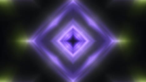 caleidoscopio fractal con luces de neón en movimiento