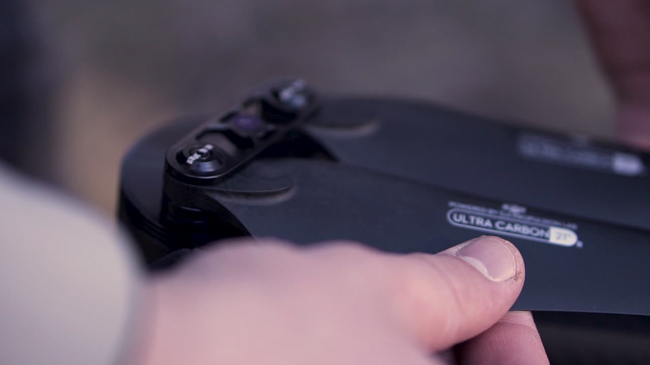Close-up of drone propellers