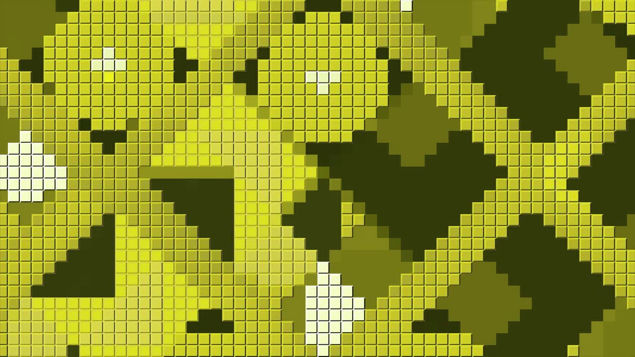 Abstract Geometric Pattern in Yellow and Green