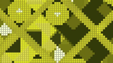 abstract geometric pattern in yellow and green