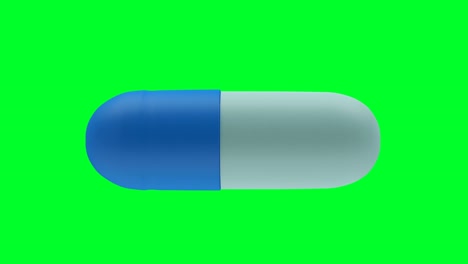 a question mark in pill on a green screen in 3d animation. 4k