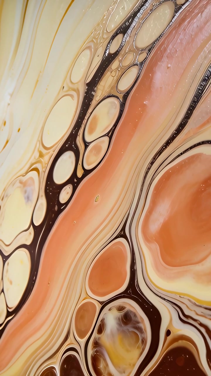 Vertical video: Tilting camera revealing paint panel in studio to reveal pale corner, glossy cells