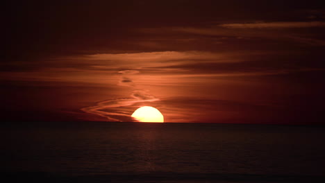 sunset over the horizon with spectacular cloudscape.
