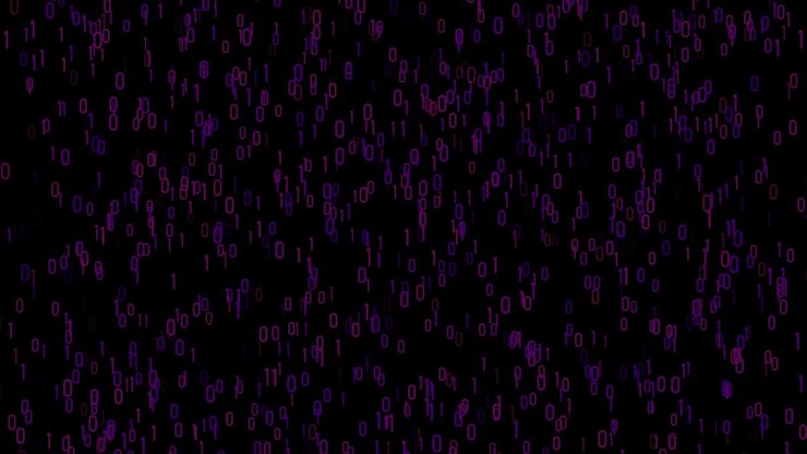 4K Abstrakt Nahtlos Fliegende Binärcode-Animation, Schwarzer Hintergrund