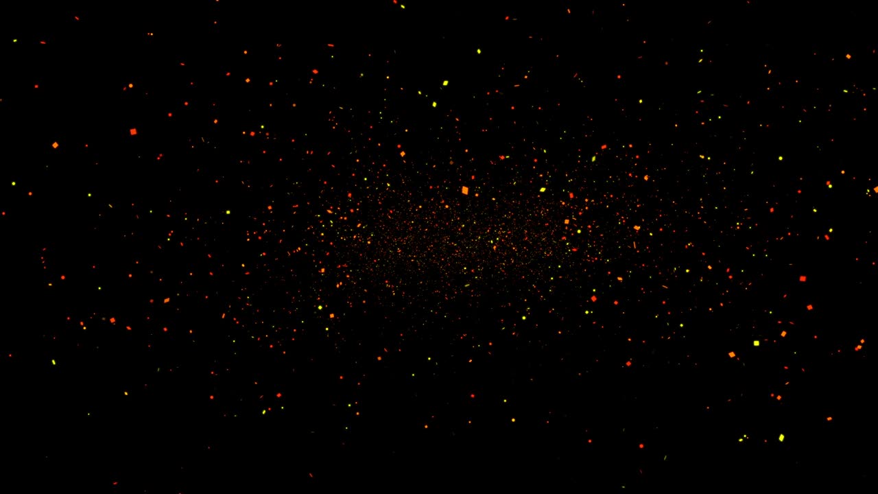 confeti cuadrado papel de colores cayendo por el bucle sin costuras animación 4k en fondo negro