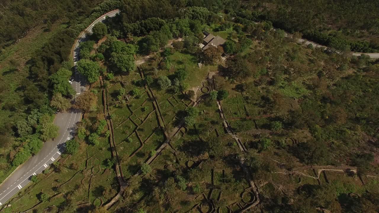 vista aérea de la antigua ciudad romana