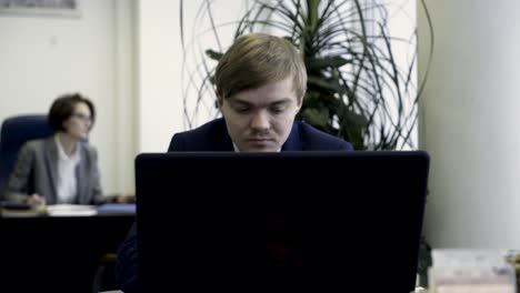 Businesspeople working in an office