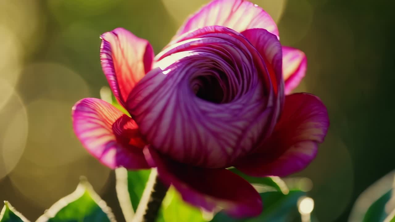 primer plano de una hermosa flor de ranúnculo