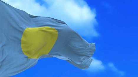seamless loop of palau flag.