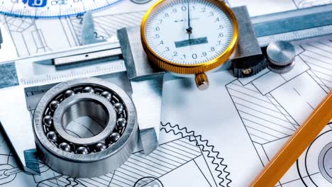 technical drawing and tools