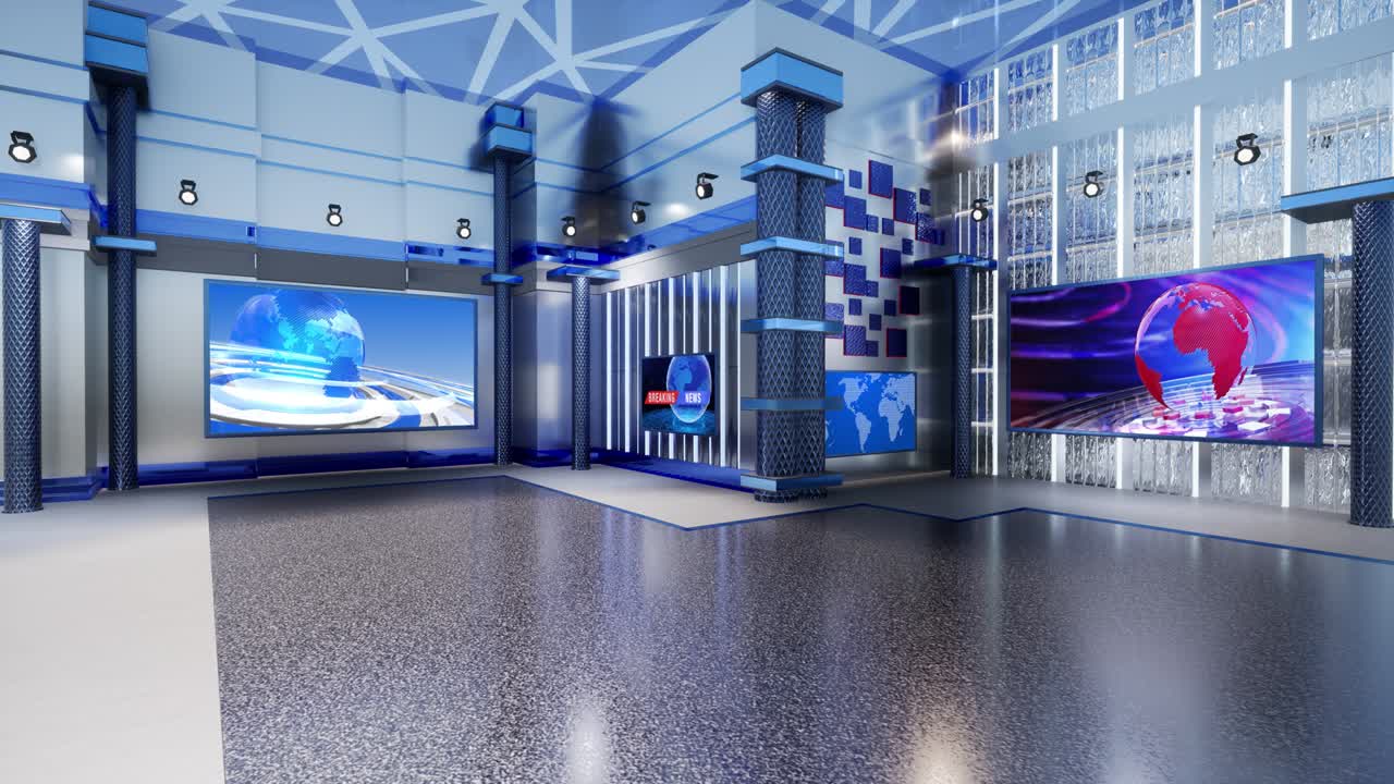 3D 가상 TV 스튜디오 뉴스