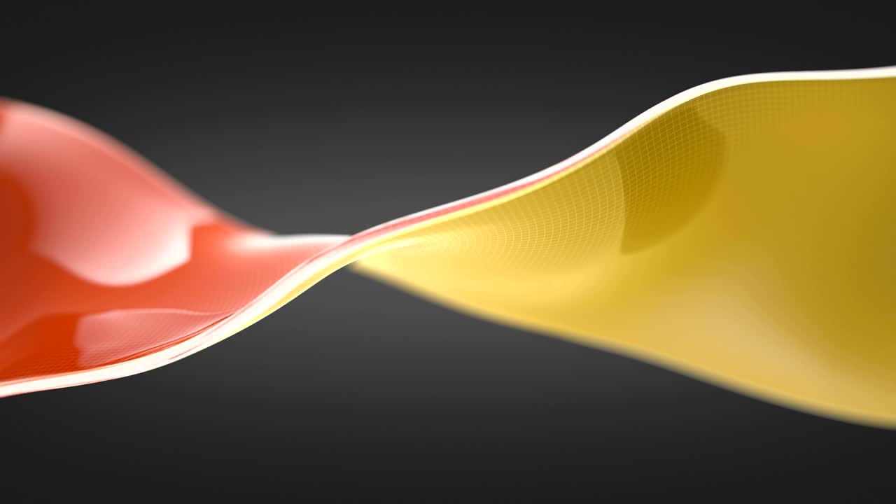 어두운 색의 리본의 루프 애니메이션.