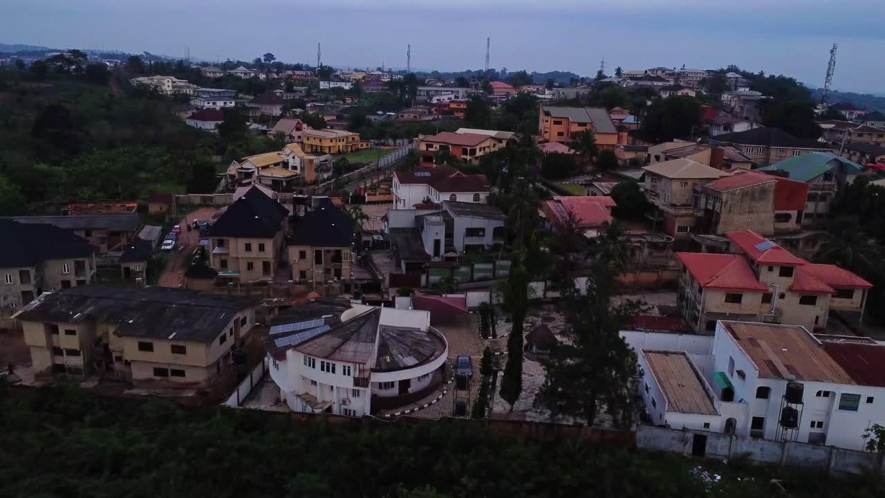 Stunning aerial of a beautiful town in the city of Ibadan, Oyo state in Nigeria, Africa.