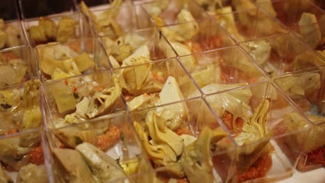 artichoke harissa starters snacks prepared on the table