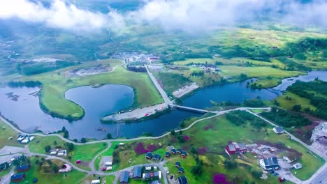 imágenes aéreas de la hermosa naturaleza de noruega.