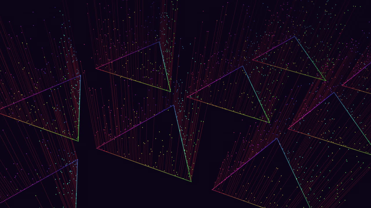 대칭 지그자그 패턴 의 보라색, 분홍색, 파란색 삼각형