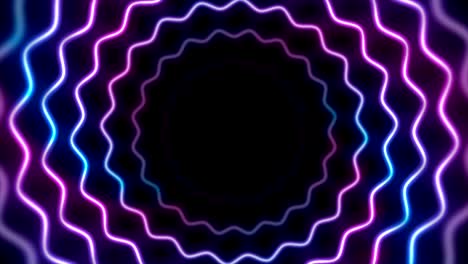 animación de video de brillo retro de neón ultravioleta azul