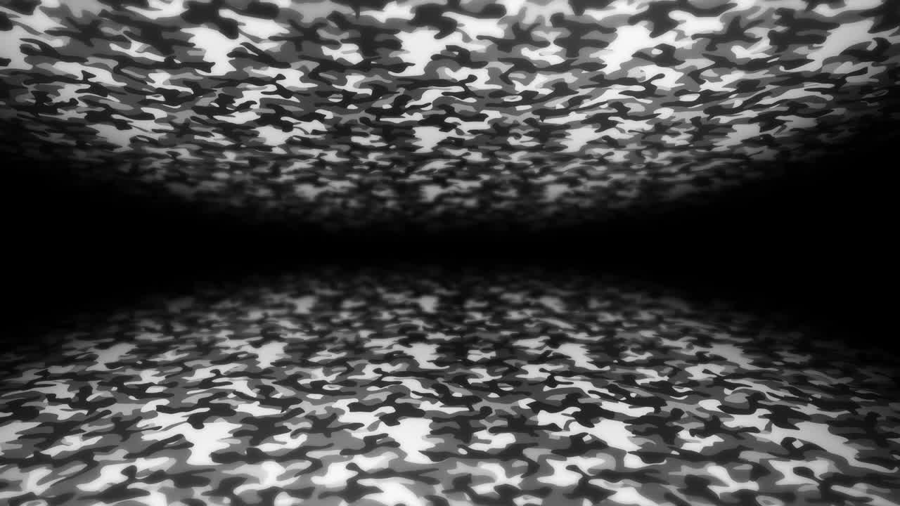 백색 위장 패턴 배경, 군사 유니폼 개념, 추상적인 선과 파동 텍스처, 루프 애니메이션