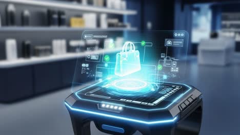 advanced technology showcasing a virtual interface with a secure lock icon, emphasizing data security and digital innovation in a modern environment