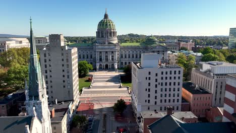 Retiro-Aéreo-De-La-Casa-Del-Estado-De-Pensilvania-En-Harrisburg,-Virginia