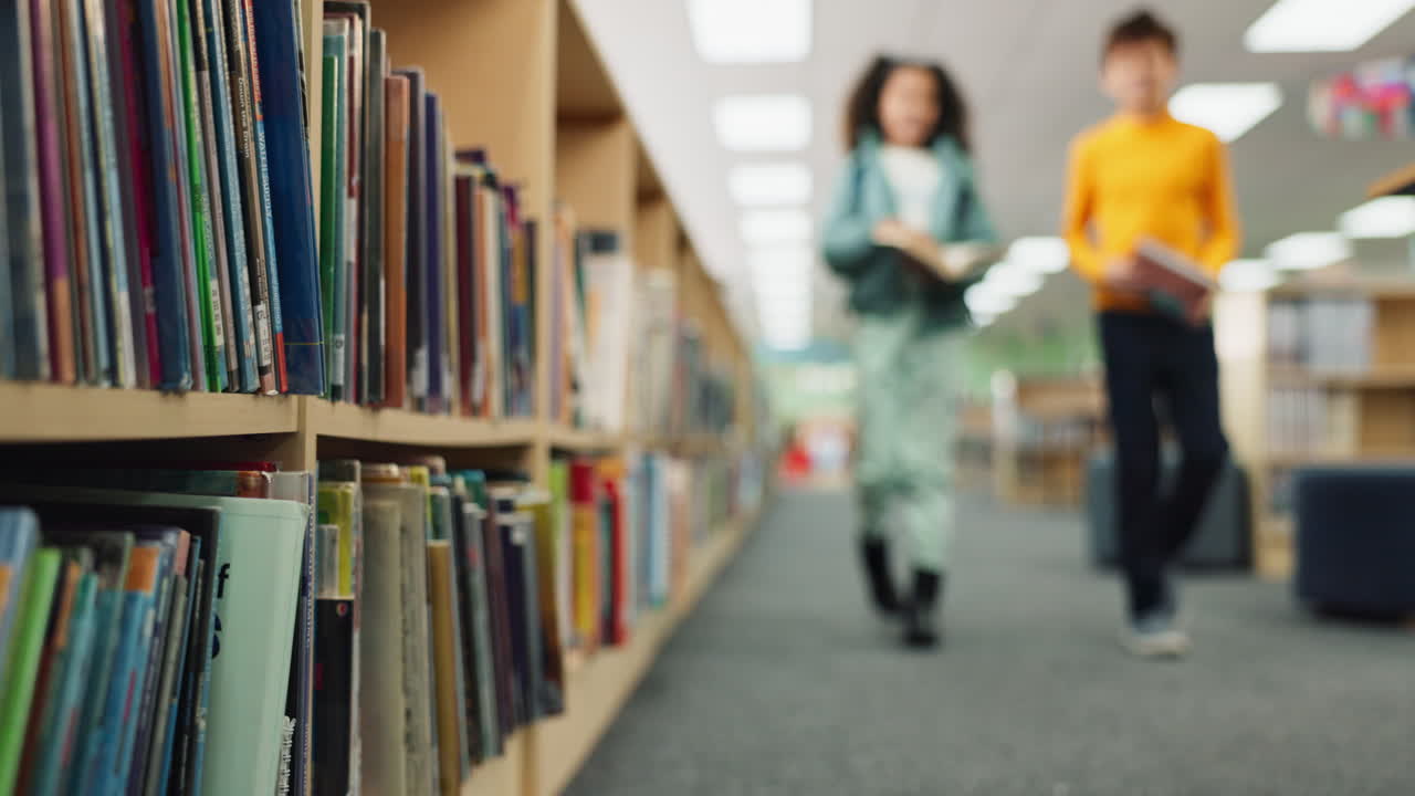 Children in a Library