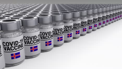 covid-19 vaccine bottles iceland