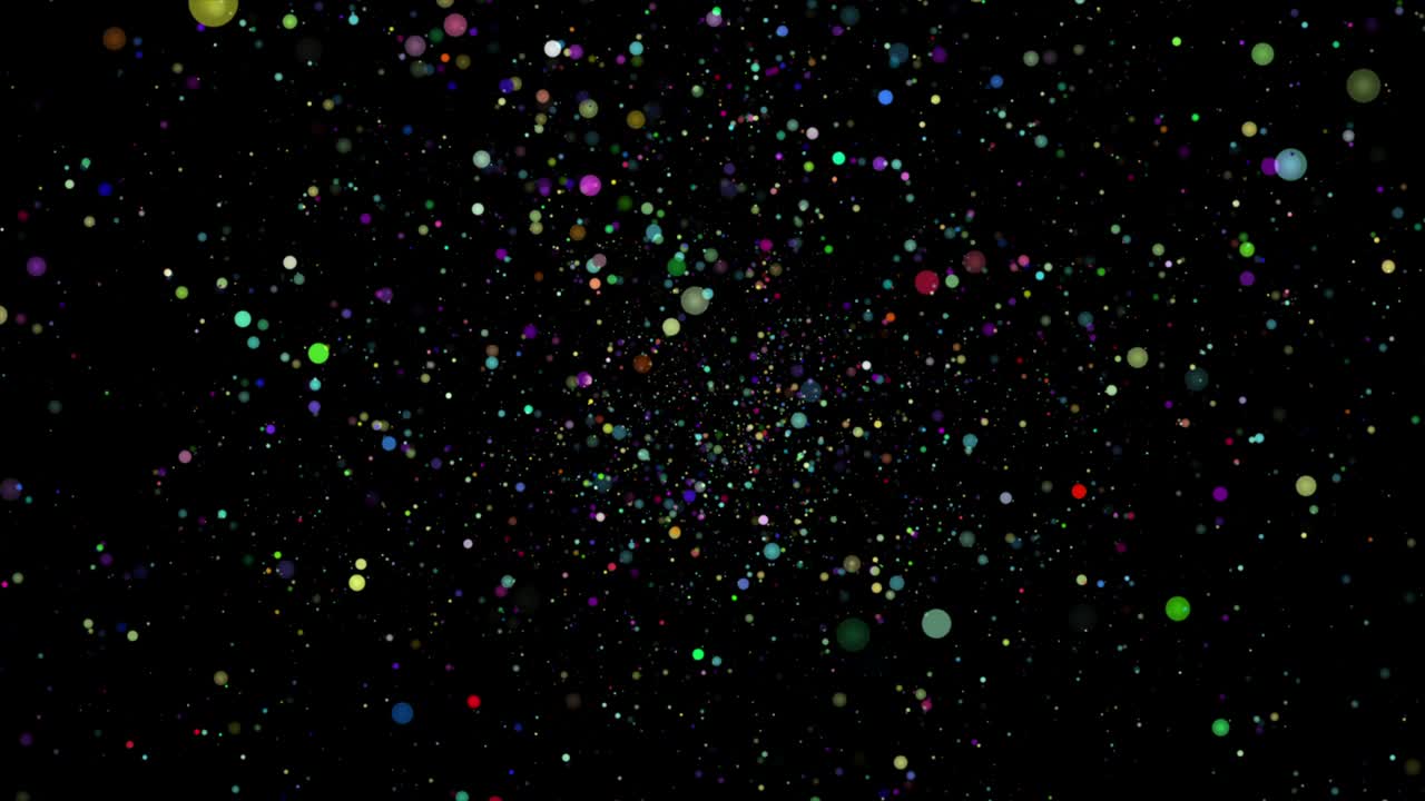 fantástica animación abstracta con partículas relucientes en cámara lenta, 4096x2304 bucle 4k