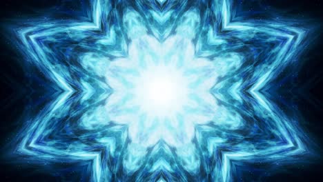 fondo de música. flor abstracta que cambia su forma geométrica a ondas sonoras. efecto visual caleidoscópico para un fondo de dj.