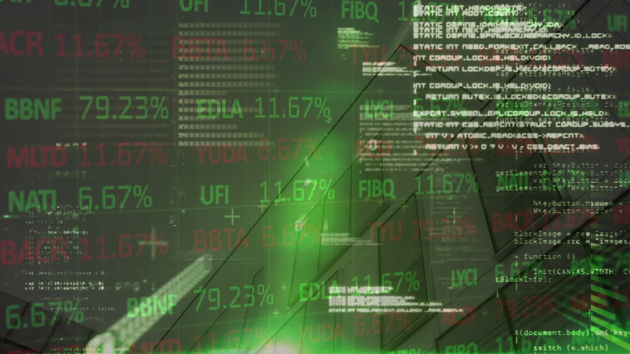 Animation of data processing over cityscape
