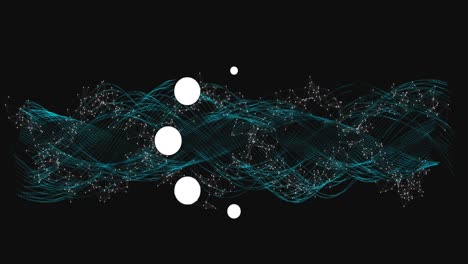 Animation of data loading ring over network of connections