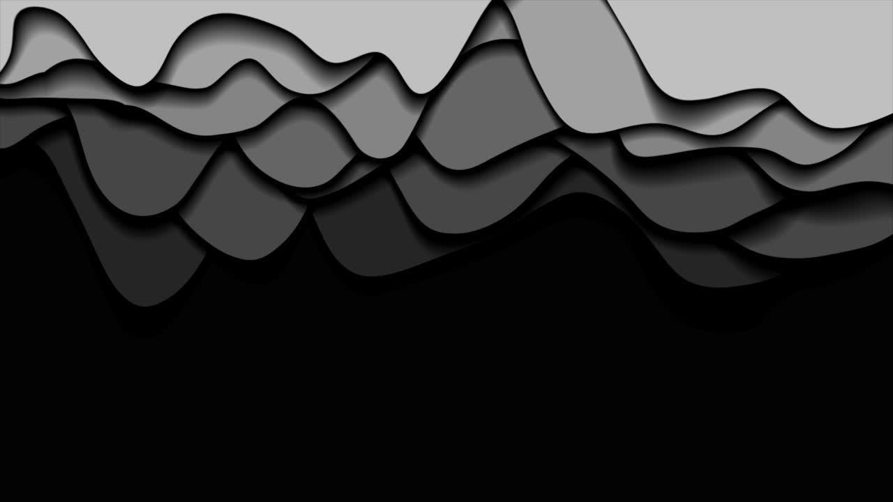 Dark grey liquid waves corporate video animation
