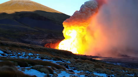 erupción volcánica en islandia