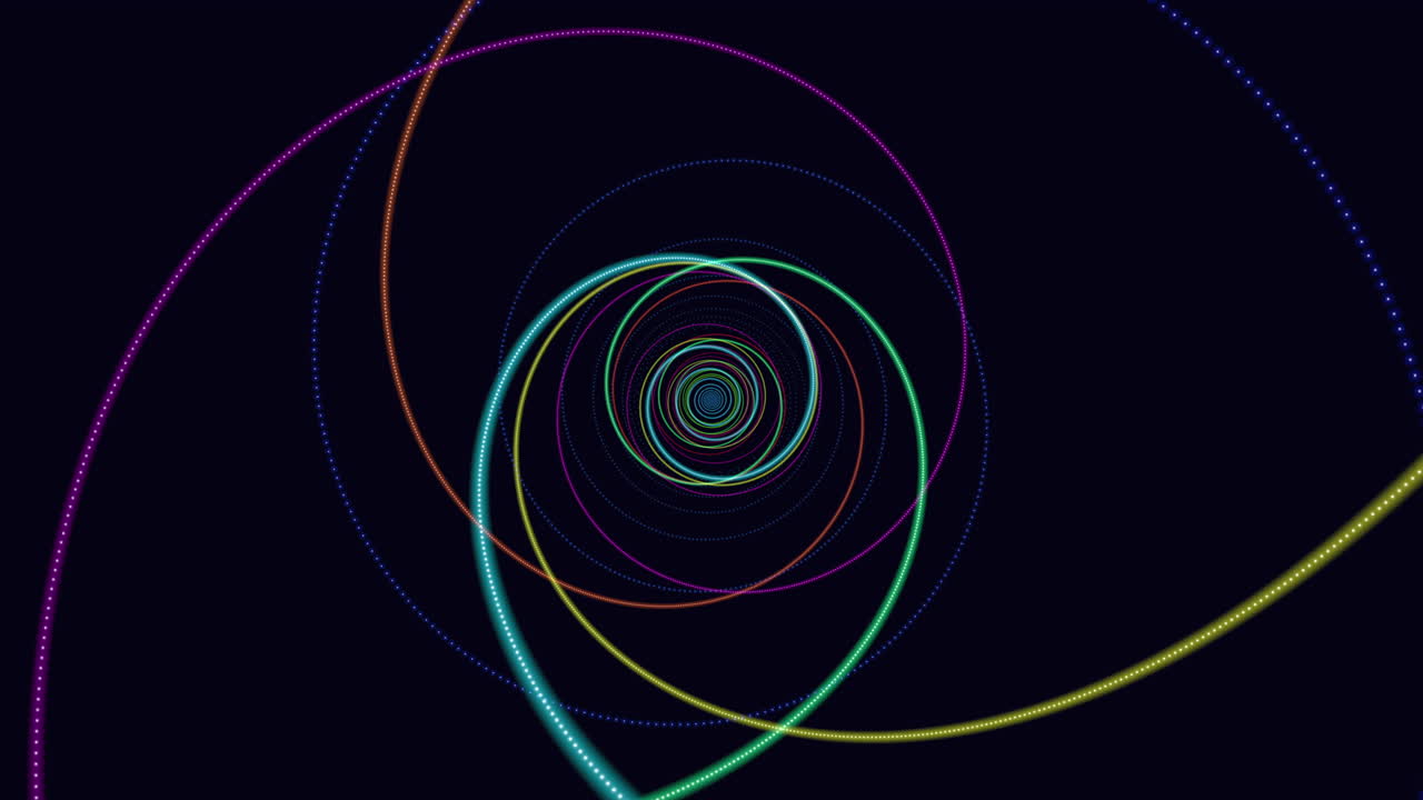 la vibrante composición en espiral evoca intriga y asombro