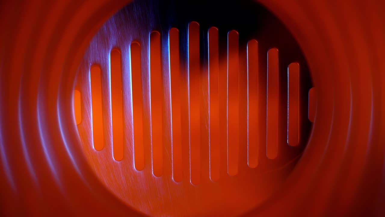 Ignition of the gas. Close-up view.