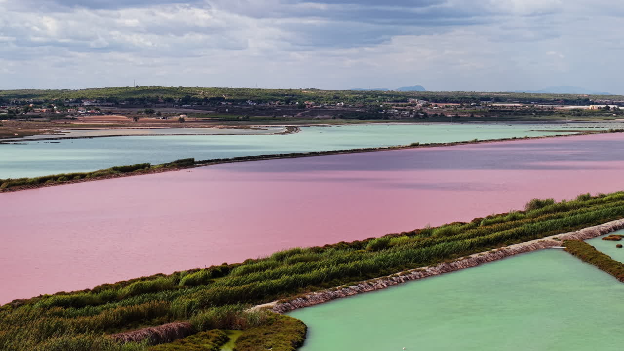 Colorful Salt Lakes Landscape