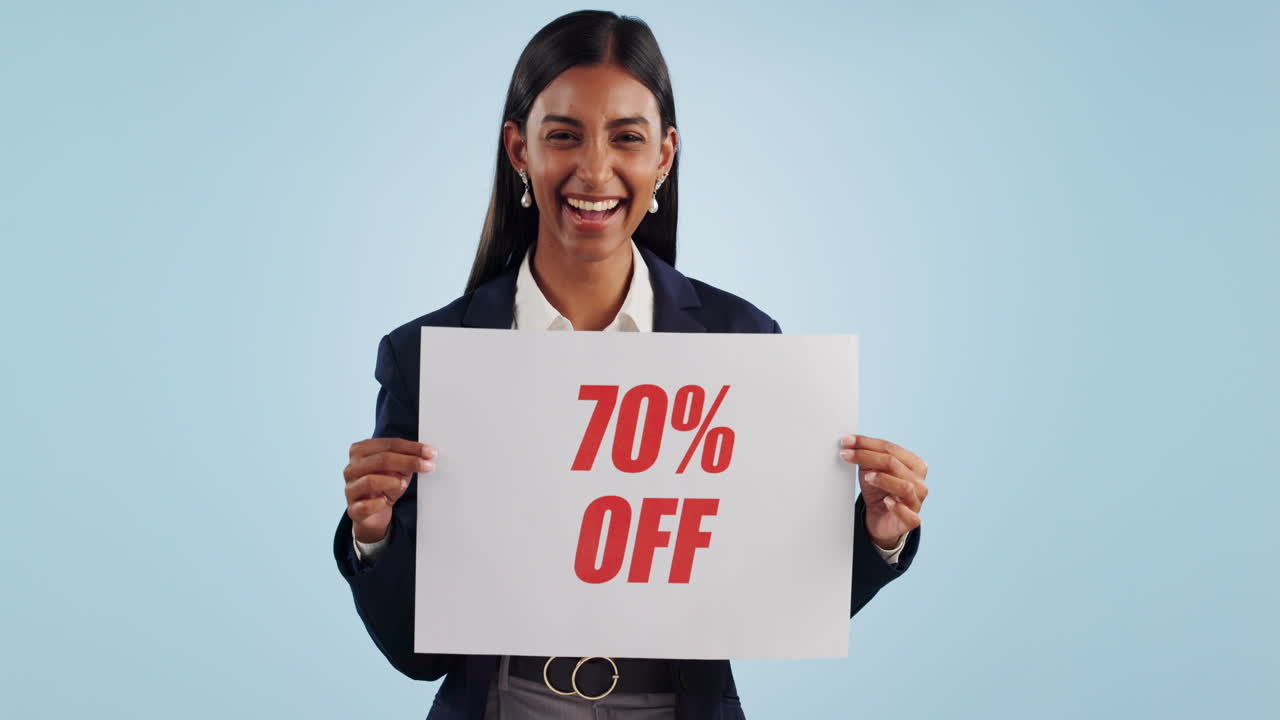 Cartello sconto, donna