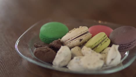 macaroons are taken from the plate