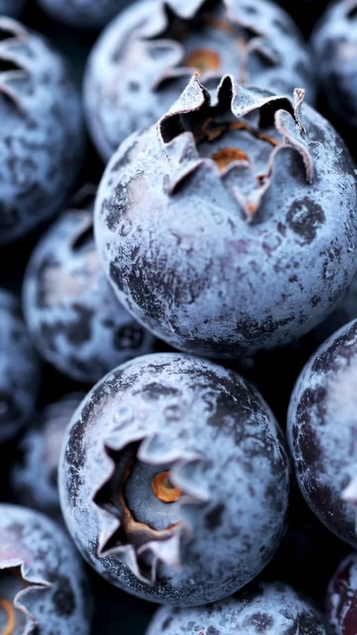 primer plano de los arándanos