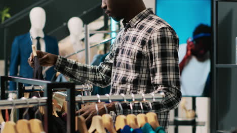 customer shopping for casual wear