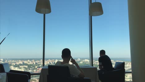 high-rise restaurant with panoramic view