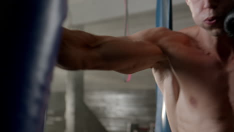 a boxer training in a gym