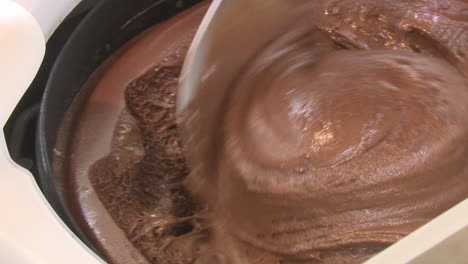 making chocolate ice cream