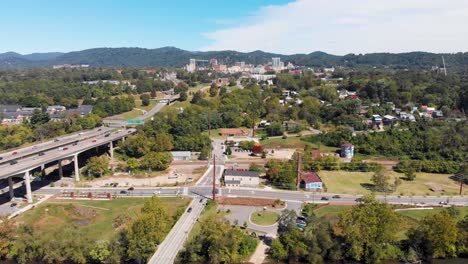 k drone video truck shot of haywood street