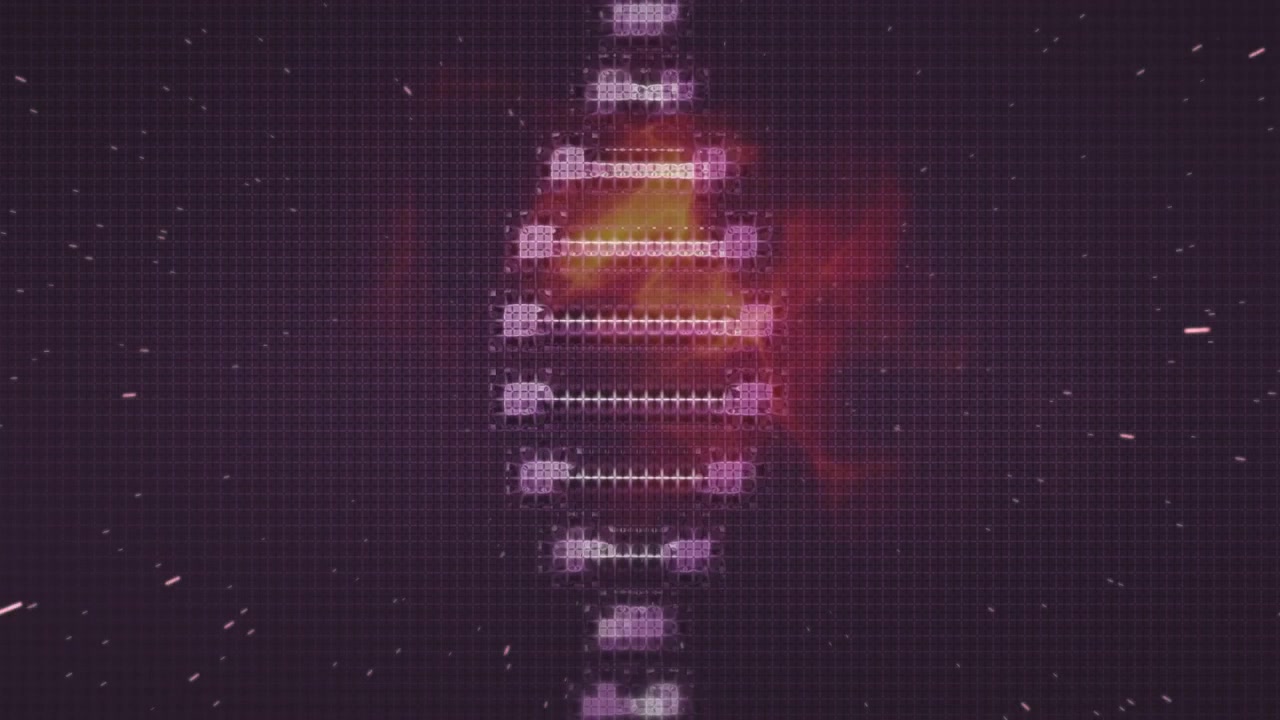 Animation von DNA im Weltraum mit Lichtern