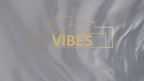 animación de texto con vibraciones sobre fondo gris