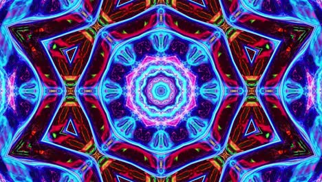 estilo 3d en bucle abstracto bg con estructura ondulada. patrón iridescente simétrico líquido como caleidoscopio con ondas de vidrio líquido brillante con hermosos colores de gradiente. 4k