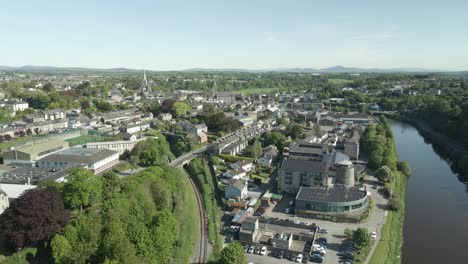 developed town of enniscorthy county wexford ireland aerial