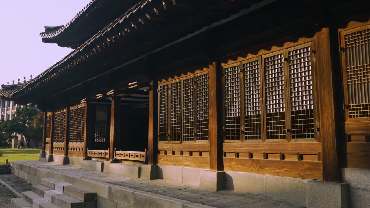 Two-Storied Building Of Seogeodang Hall At Deoksugung Palace In Seoul, South Korea. Sideways Shot