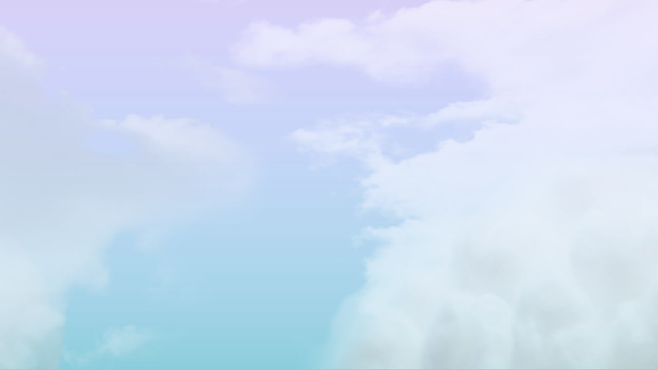 움직이는 구름으로 가득 찬 하늘의 애니메이션